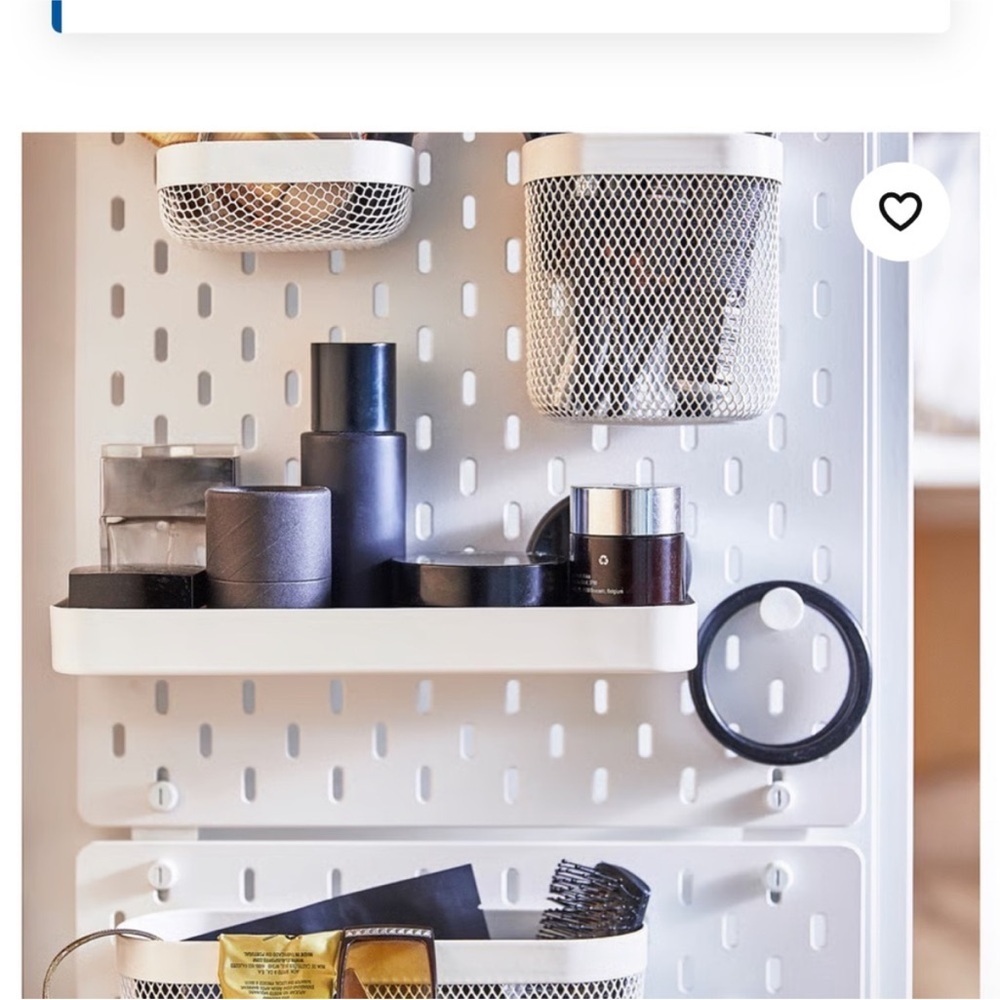 NEW IKEA Skadis White Containers (3) 203.207.98 & White Tray 003.207.99 Pegboard - Picture 8 of 9